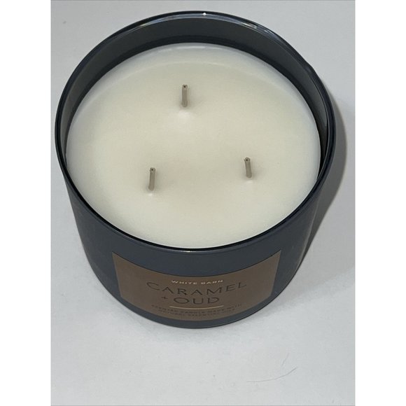 Bath & Body Works 14.5oz. *CARAMEL & OUD* 3 Wick TEST Candle NEW - Picture 7 of 13